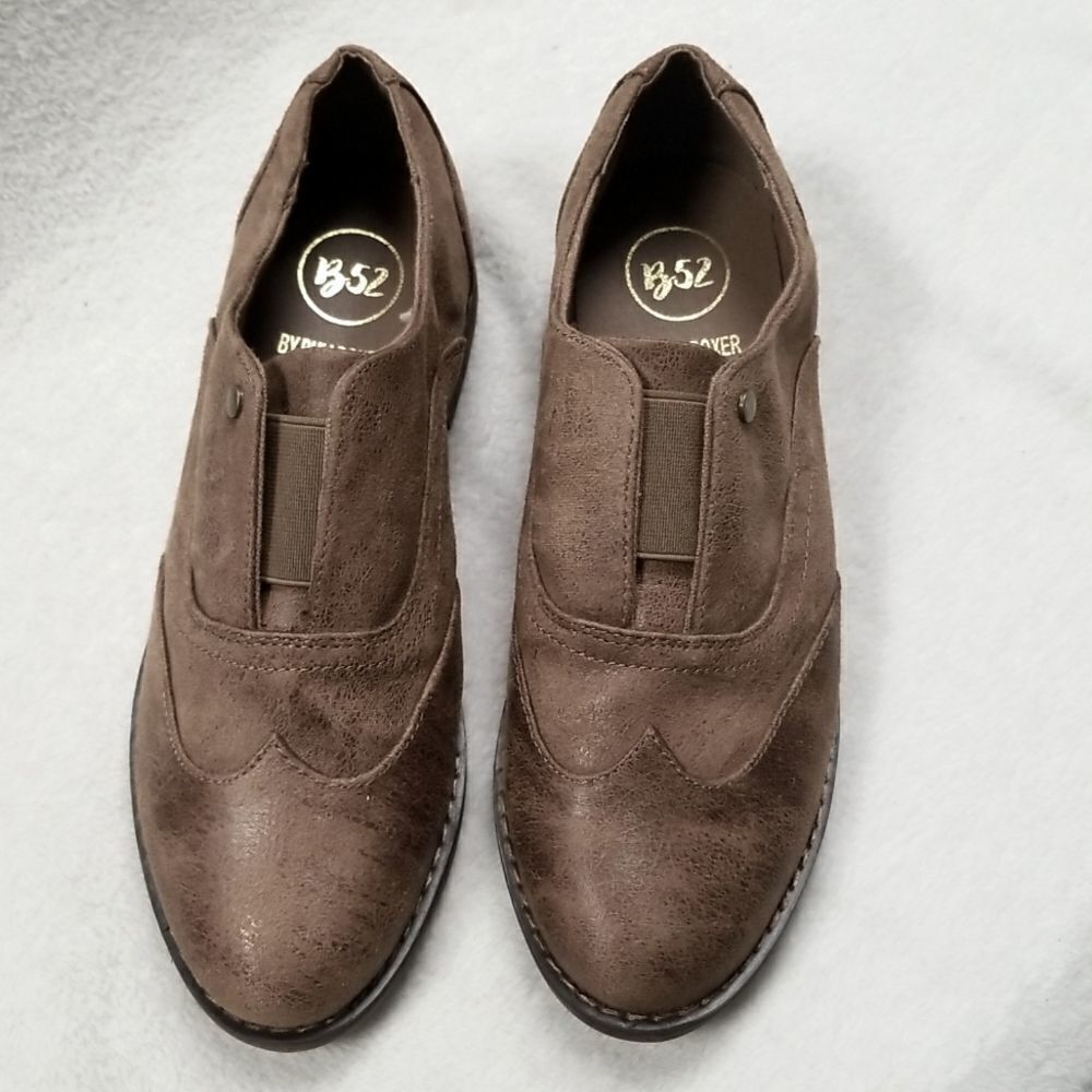 B52 BY BULLBOXER FLORA CAMEL OXFORD SLIP-ON SHOES SZ 6.5